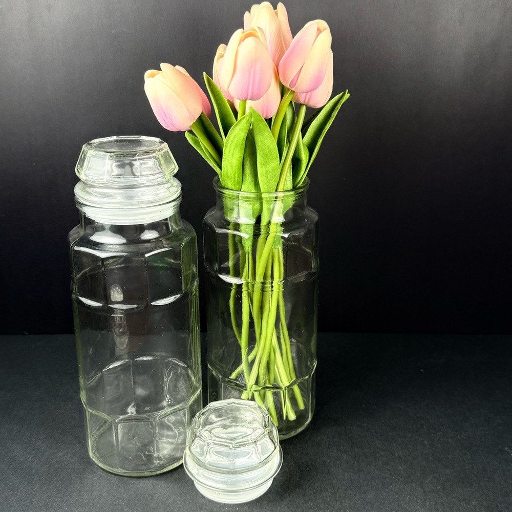 Vintage Planters Mr. Peanut Glass Jars With Lids 1978 Anchor Hocking - Set Of 2 - Picture 9 of 10
